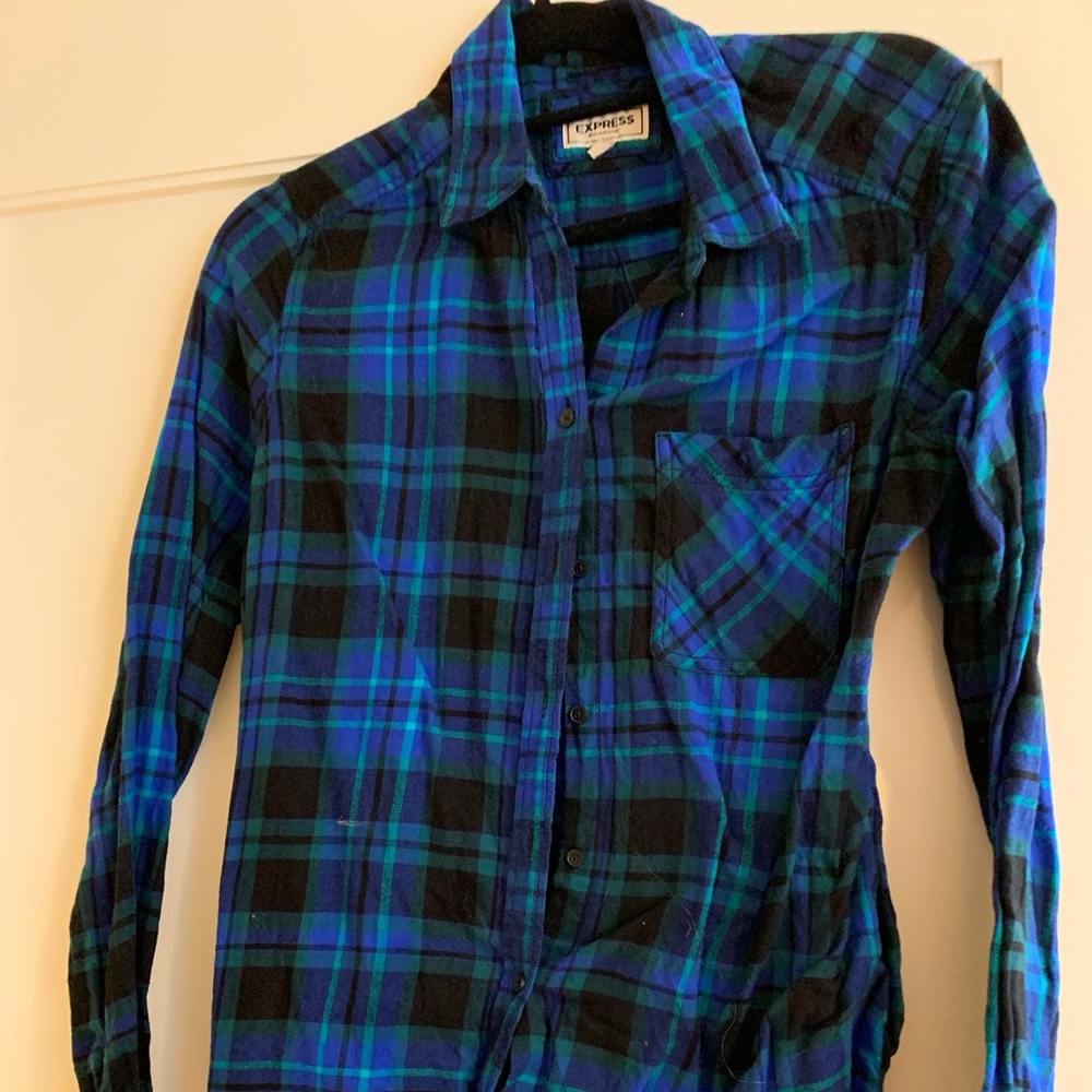 Express boyfriend plaid